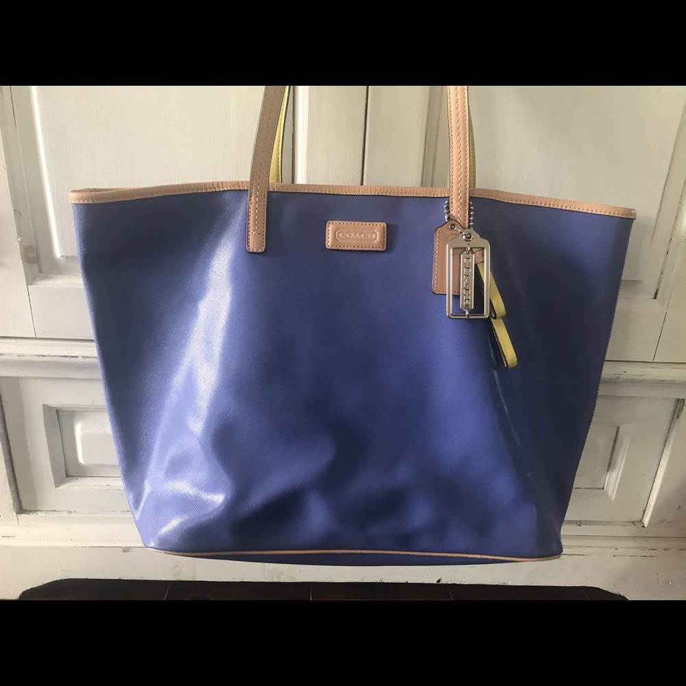 Coach tote, large periwinkle
